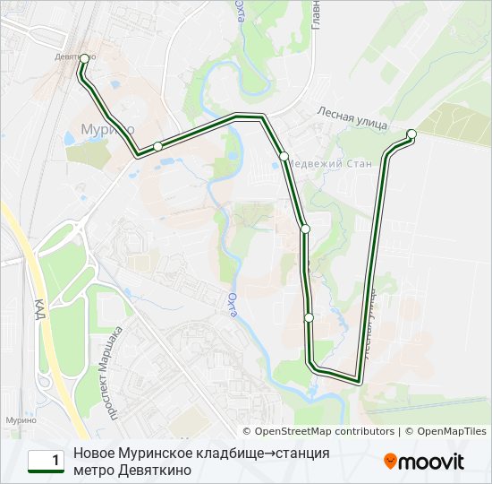 1 bus Line Map