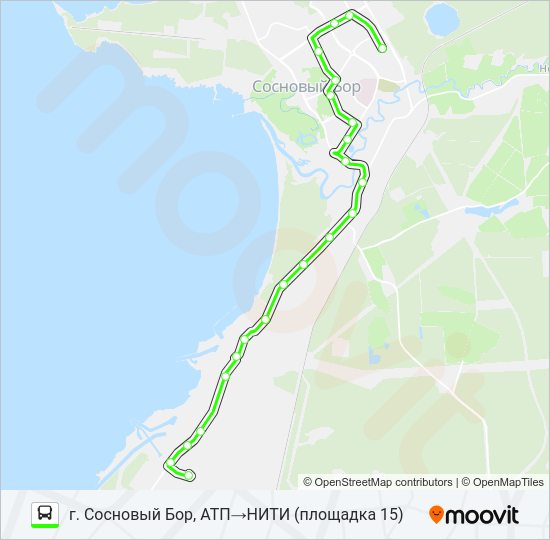 Автобус * 3 (СОСНОВЫЙ БОР): карта маршрута