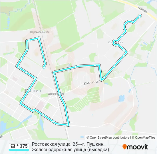 * 375 Bus Line Map
