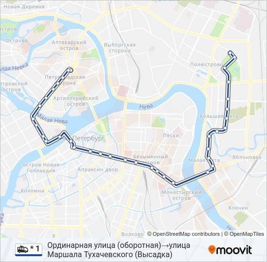 Троллейбус * 1: карта маршрута