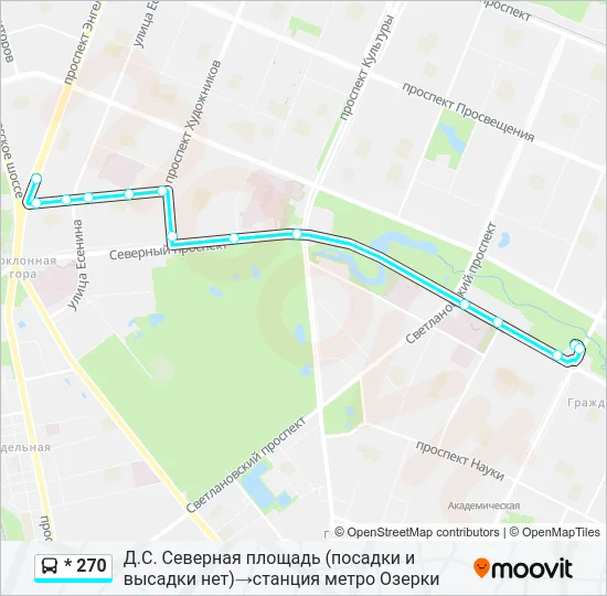 * 270 Bus Line Map