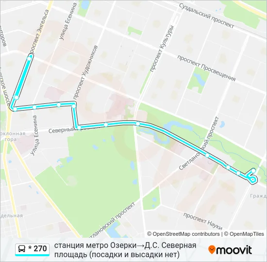 * 270 Bus Line Map