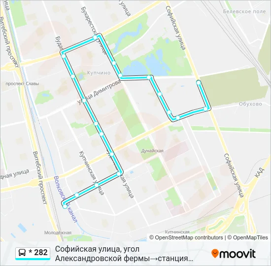 * 282 Bus Line Map