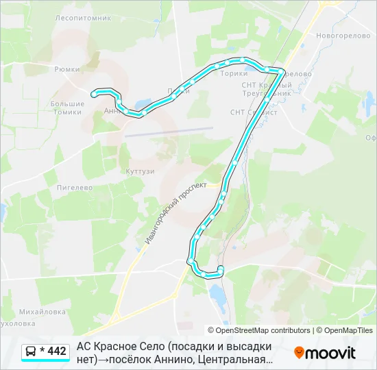 * 442 Bus Line Map