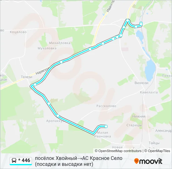 * 446 Bus Line Map