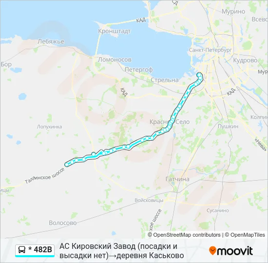 Автобус * 482В: карта маршрута