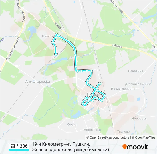 * 236 Bus Line Map