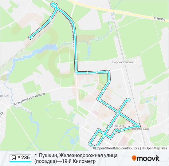 Автобус * 236: карта маршрута