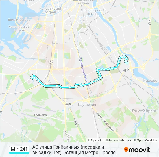* 241 Bus Line Map