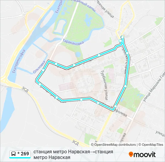 * 269 Bus Line Map
