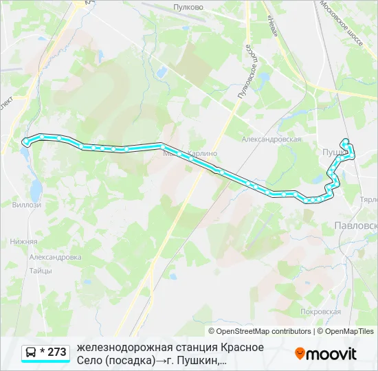 * 273 Bus Line Map