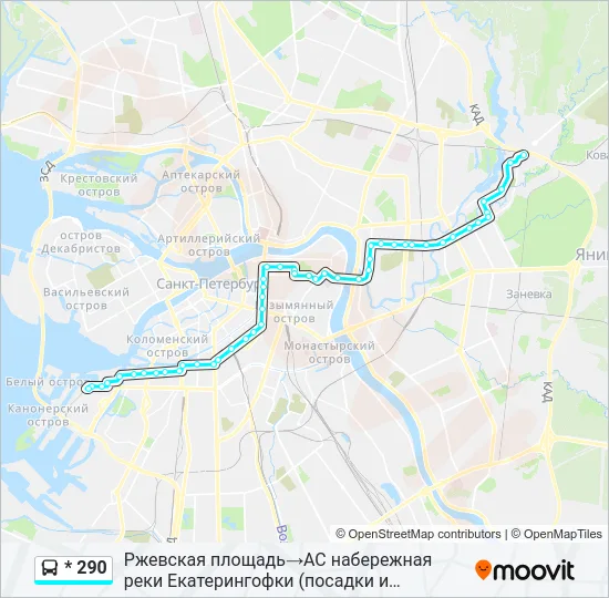 * 290 Bus Line Map