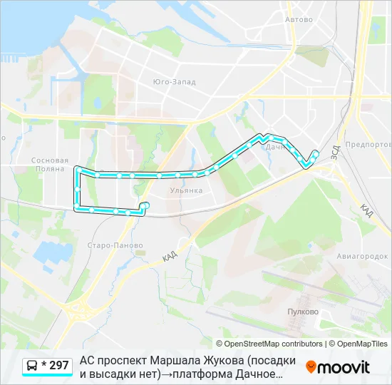 * 297 Bus Line Map