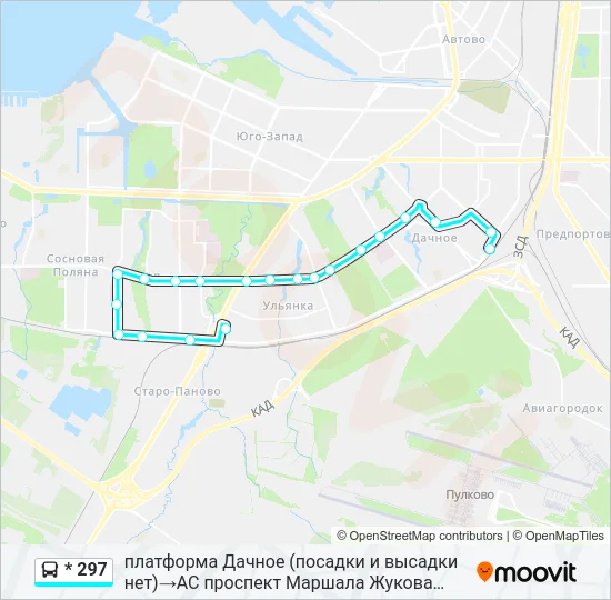 * 297 Bus Line Map