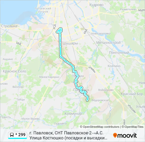 * 299 Bus Line Map