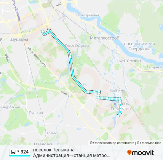 * 324 Bus Line Map