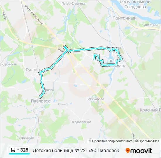 * 325 Bus Line Map