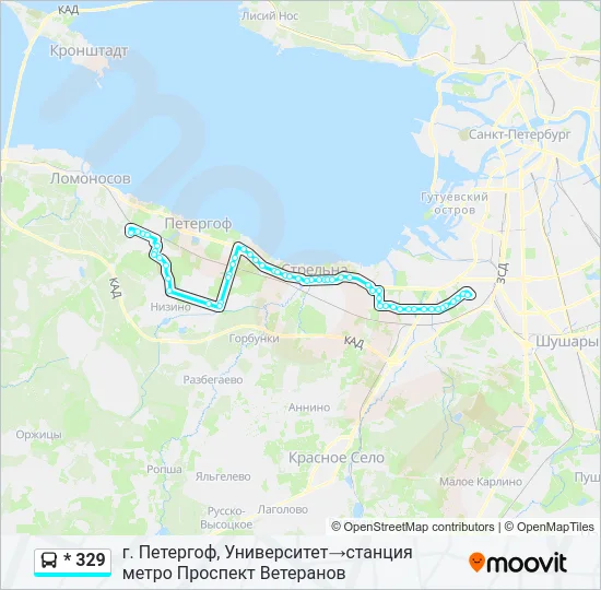* 329 Bus Line Map