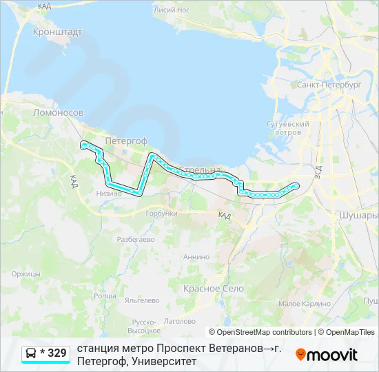 * 329 Bus Line Map