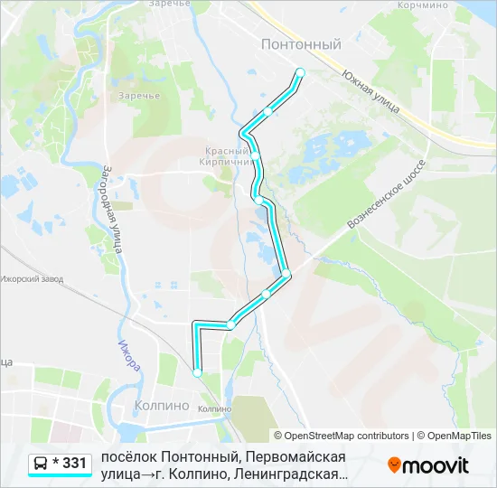 * 331 Bus Line Map