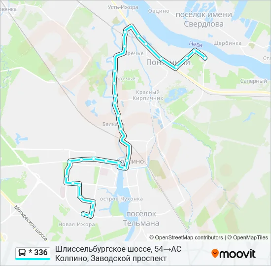 * 336 Bus Line Map