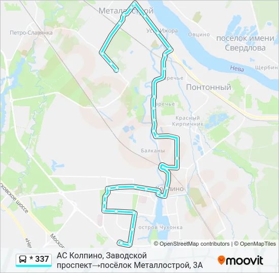 * 337 Bus Line Map