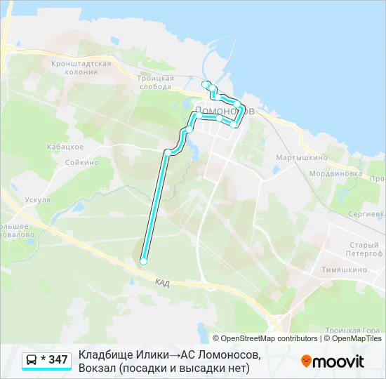 * 347 Bus Line Map