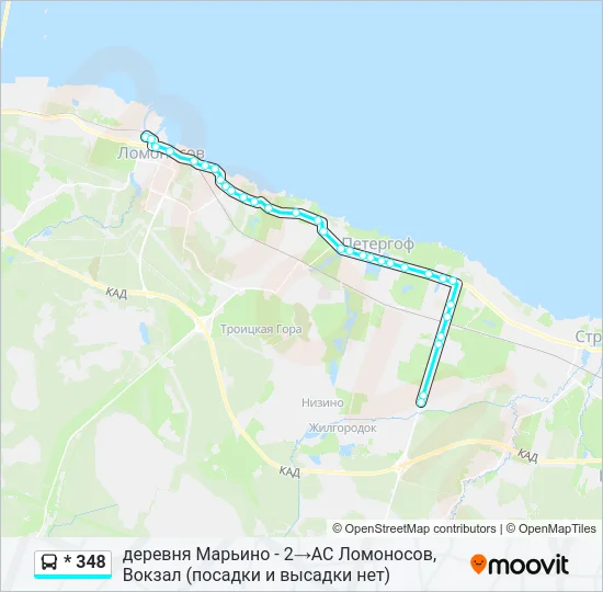 * 348 Bus Line Map