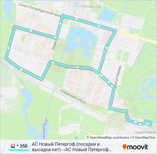 * 350 Bus Line Map