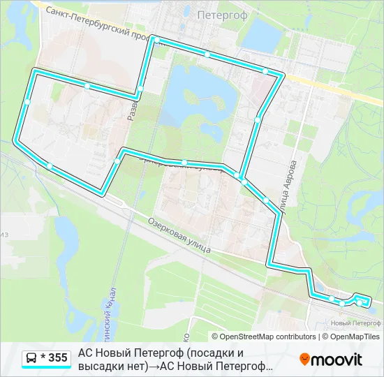 * 355 Bus Line Map