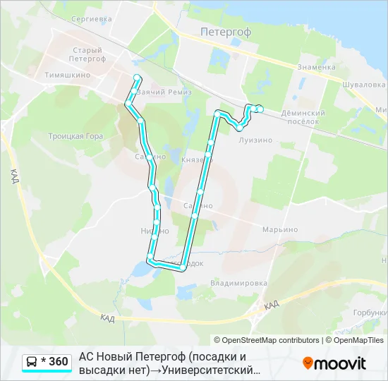 * 360 Bus Line Map