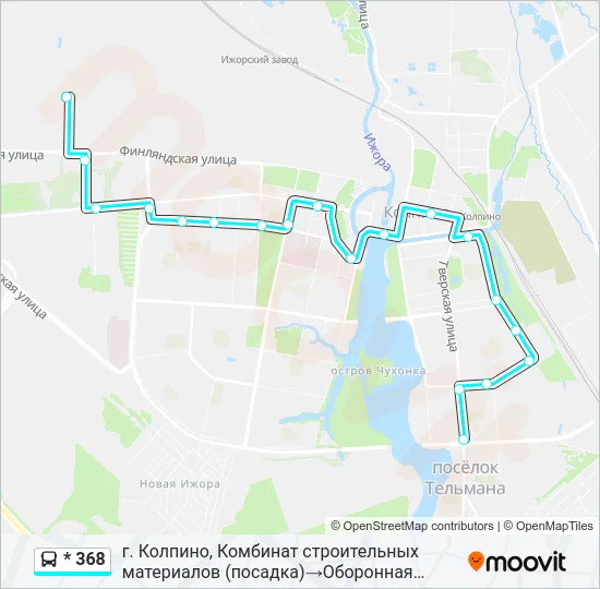 * 368 Bus Line Map