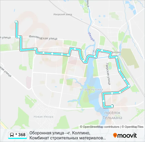 * 368 Bus Line Map