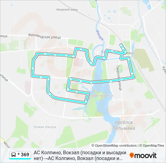 * 369 Bus Line Map