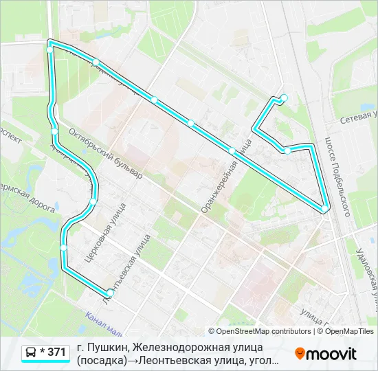 * 371 Bus Line Map