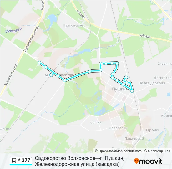 * 377 Bus Line Map