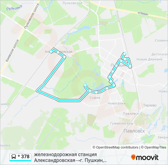 * 378 Bus Line Map