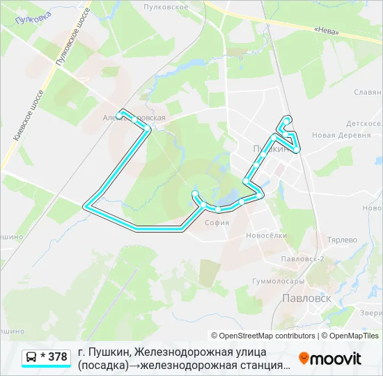 * 378 Bus Line Map