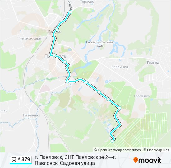Автобус * 379: карта маршрута