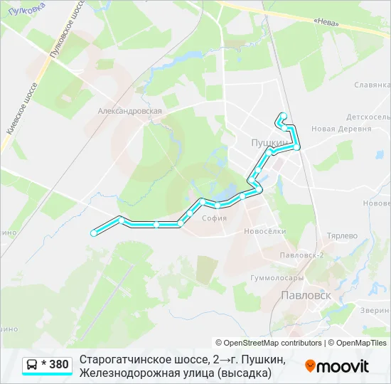 * 380 Bus Line Map