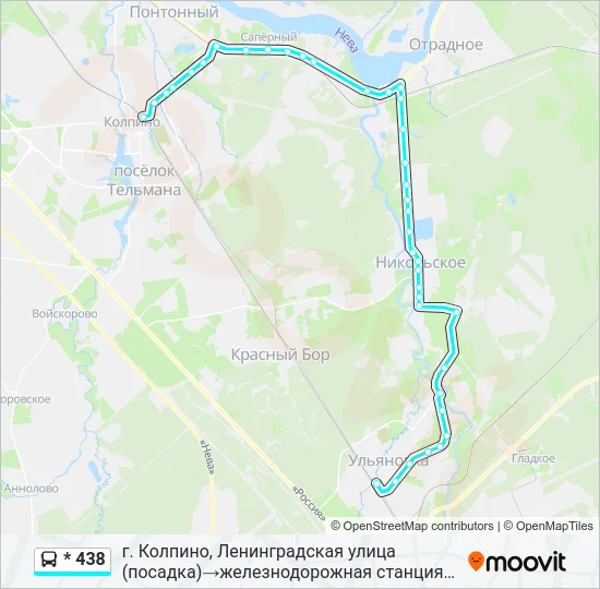 * 438 Bus Line Map
