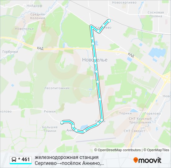 Автобус * 461: карта маршрута