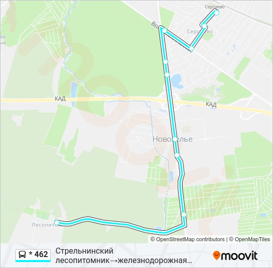 Автобус * 462: карта маршрута
