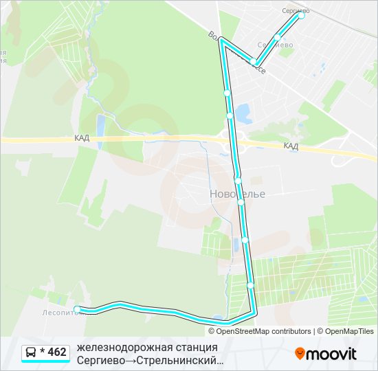 Автобус * 462: карта маршрута