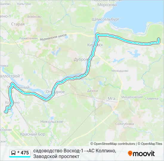 * 475 Bus Line Map