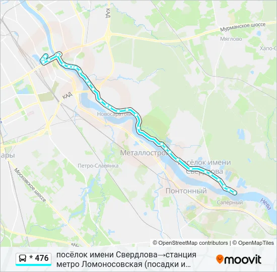 * 476 Bus Line Map