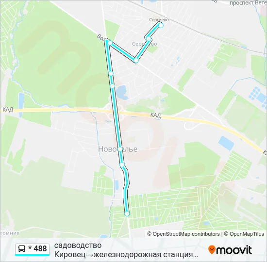 * 488 Bus Line Map