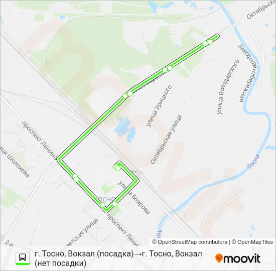 * 2 (ТОСНЕНСКИЙ РАЙОН) Bus Line Map