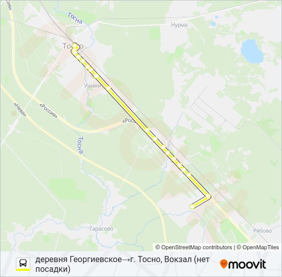 Автобус * 314 (ТОСНЕНСКИЙ РАЙОН): карта маршрута