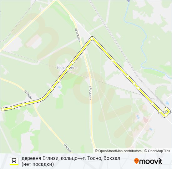Автобус * 315 (ТОСНЕНСКИЙ РАЙОН): карта маршрута